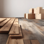 Empty room with hardwood flooring installation and moving boxes showing Fourways storage units for home renovation projects